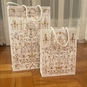 Dior White and Gold Ornate Women's Bag